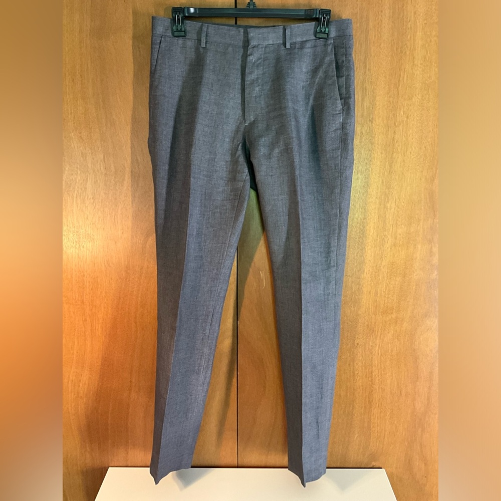 Like New charcoal gray linen pants. Half lined in front.